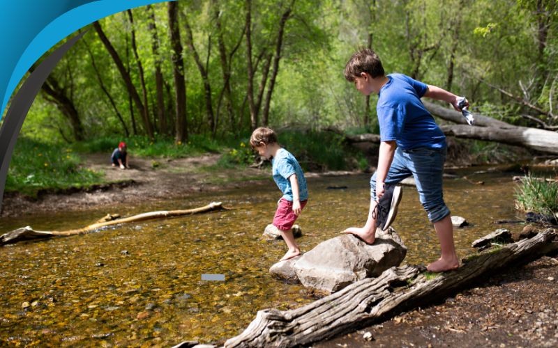 students exploring trails, school travel, June 2024, Australia